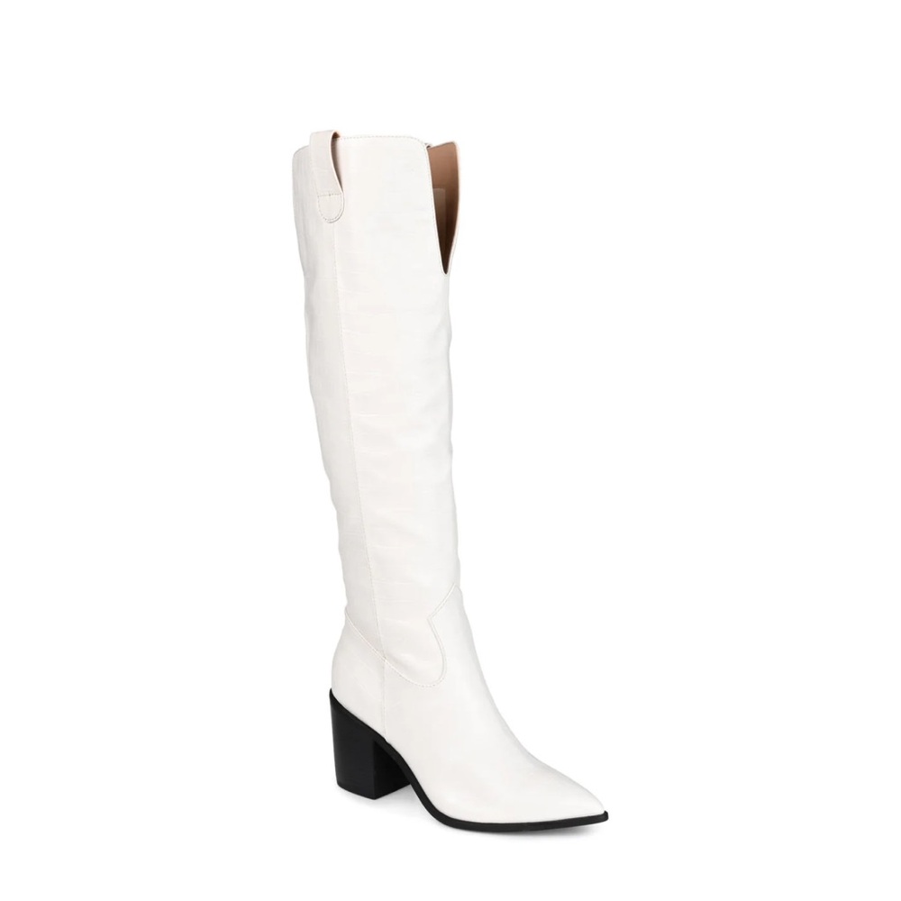 Journee Collection White Heeled Boots
